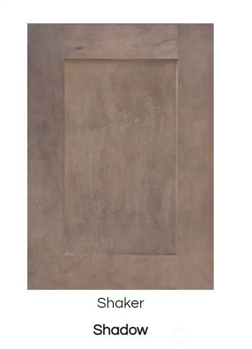 Cabinets throughout are Maple Shaker style Shadow.