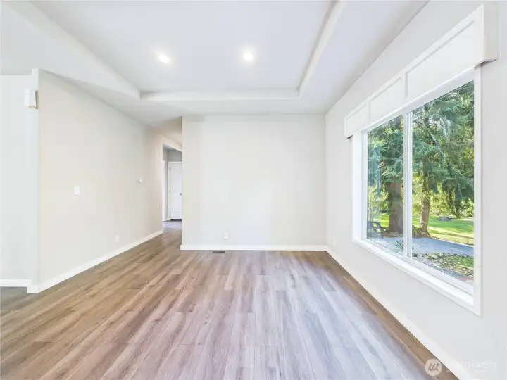 space for a dinner table.