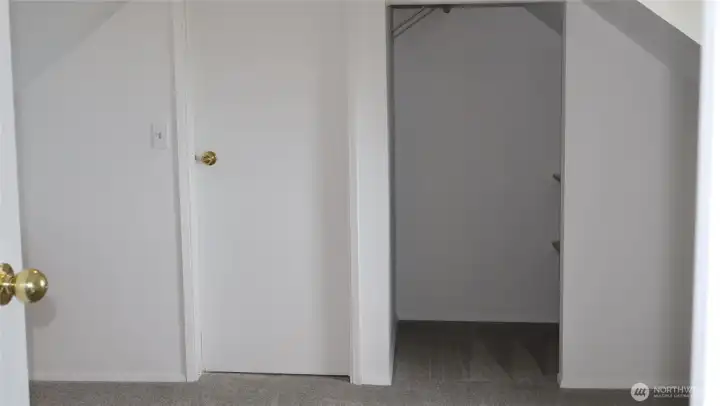 1st guest room with built in cabinets!
