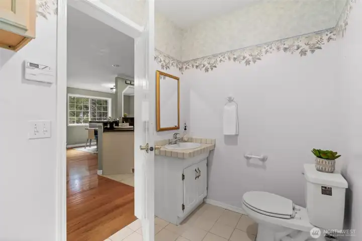 1/2 bathroom combined with laundry