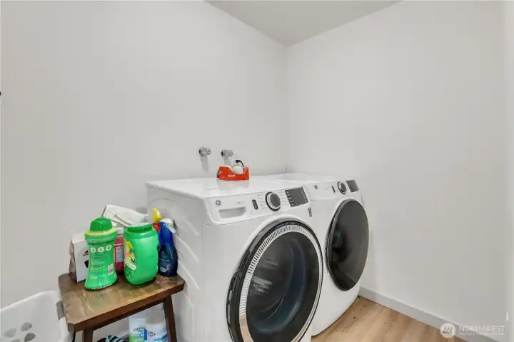 Separate laundry room downstairs.