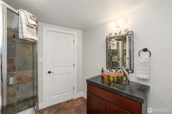 3/4 Bath on First Floor