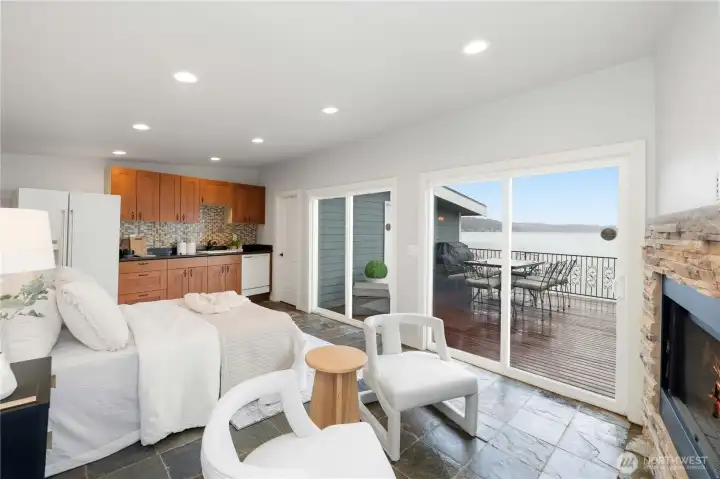 Full Kitchen + 3/4 Bath For Convenience