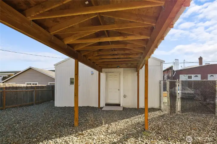 Covered walkway to ADU