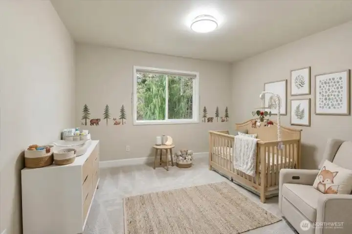 Spacious secondary bedroom 2 is virtually staged.