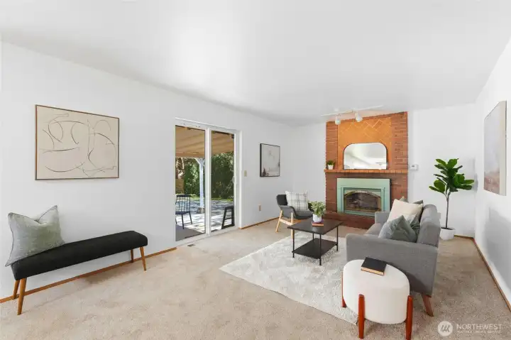 Family room off the dining area