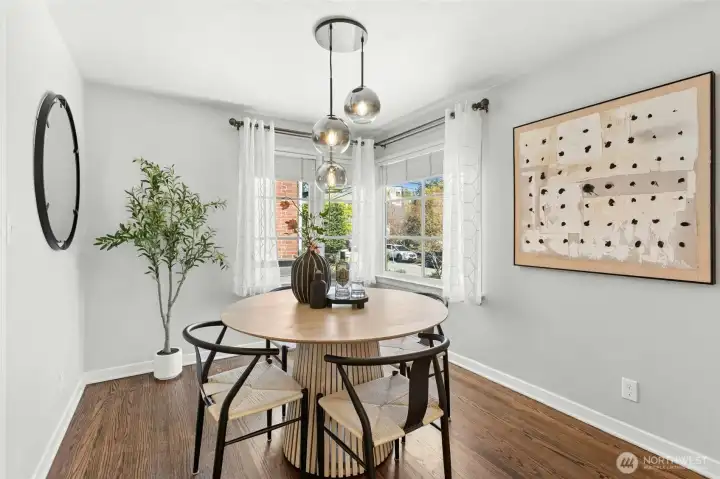 Extra touches include West Elm lighting fixtures.