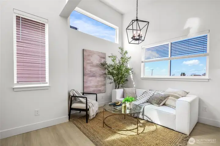 The family room is off the kitchen and is the perfect spot to relax and unwind!