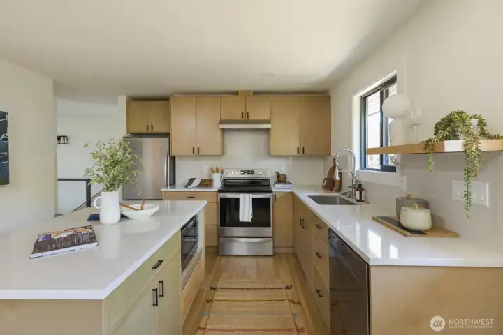 Upstairs, Brand New Kitchen, including a large pantry