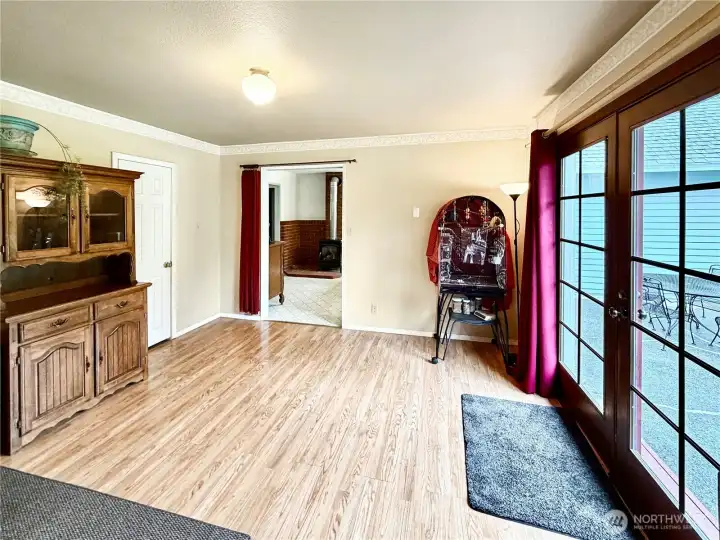 View looking towards dining room from family room.