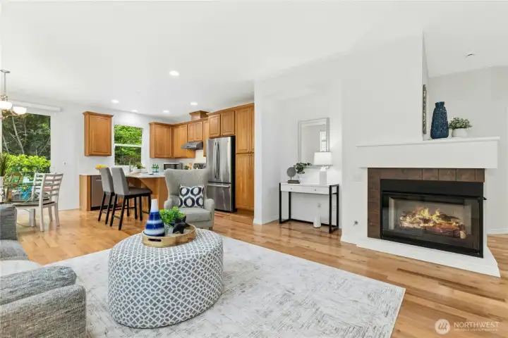 Freshly painted interior brightens space.