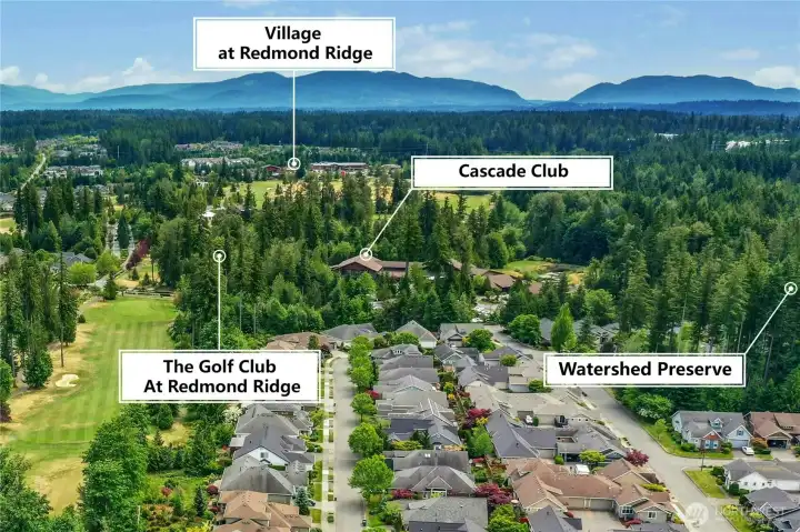 Cascade Club membership is included with your Trilogy home purchase. Nearby golf course, shops and restaurants at the Village, and popular hiking and biking trails in the Preserve are all open to the public.