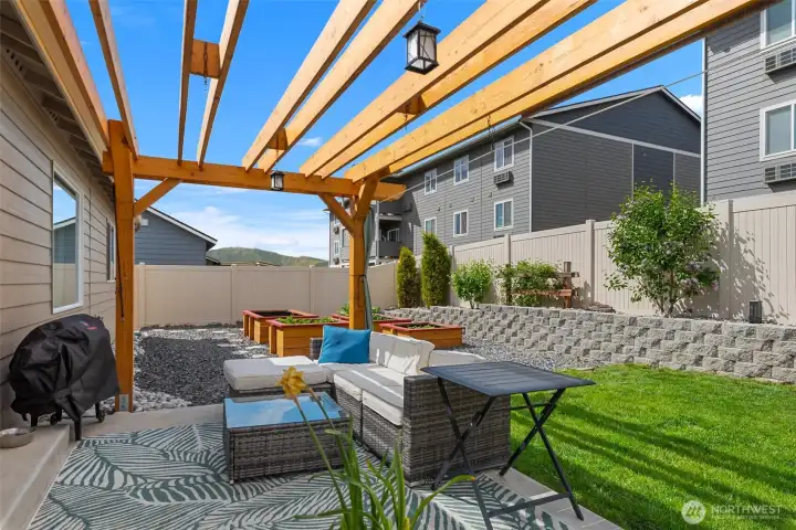 Enjoy the gazebo in the backyard.