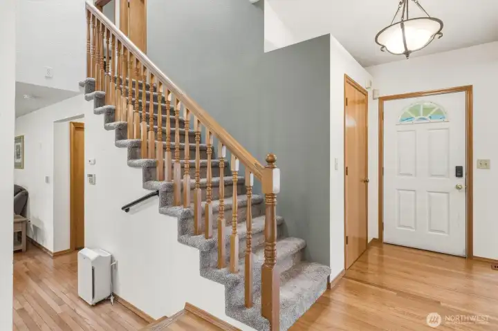 Stairs to the second floor.