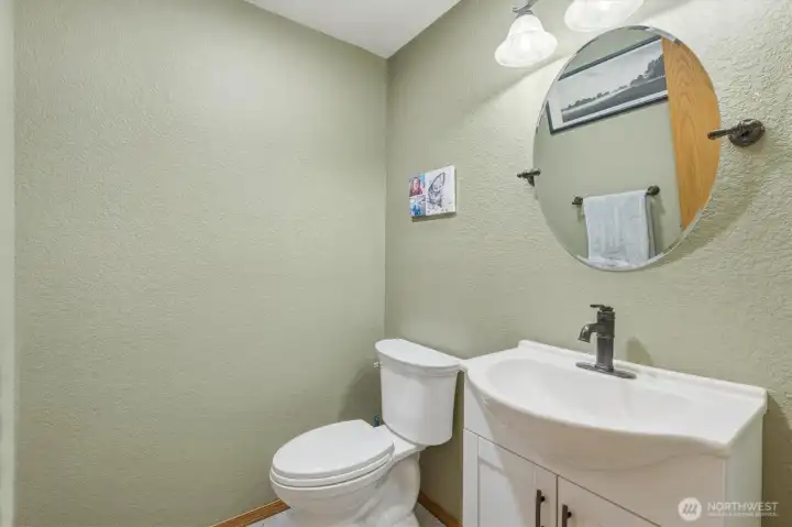 Half bath on main floor.
