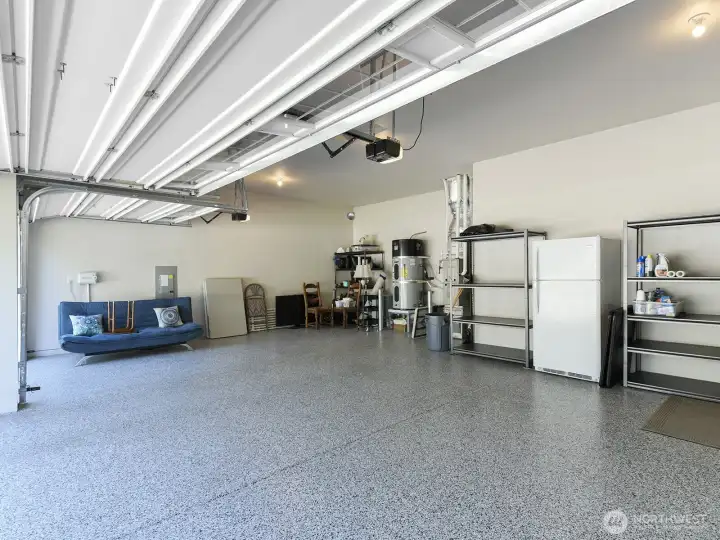 Plenty of room in this oversize, three car garage.