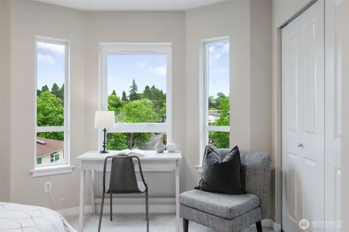 West and east facing windows