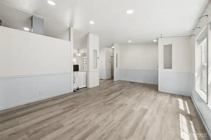Recessed lighting brightens the home with a clean, modern glow. Each room feels warm and inviting. It’s a subtle upgrade that makes a big impact.