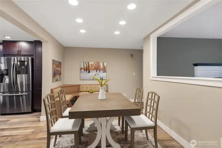 Bright breakfast nook — the perfect spot for your morning coffee