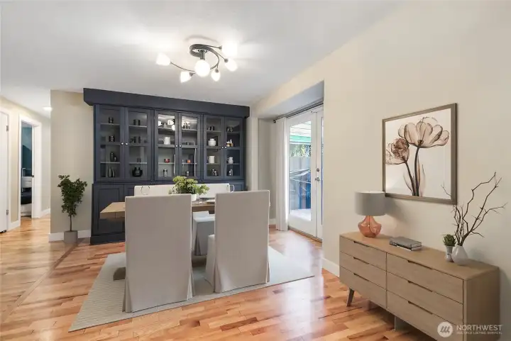 Formal dining room — spacious, bright, and beautifully finished