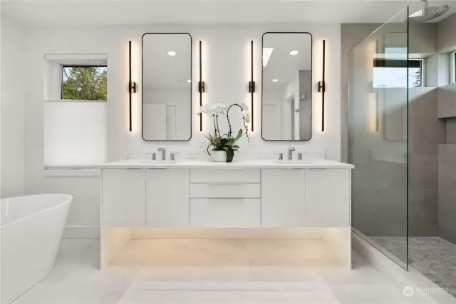 Primary bathroom with/ double vanity