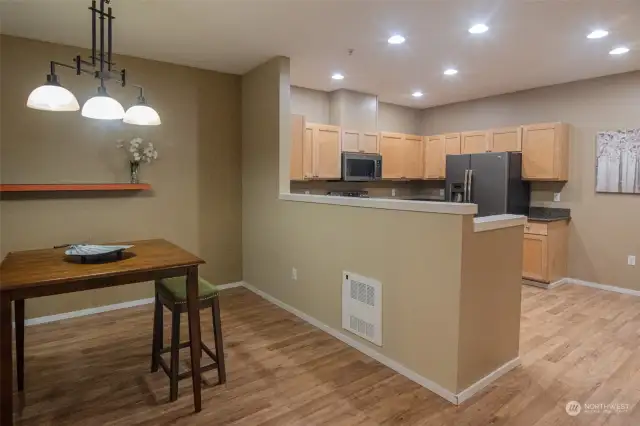 Dining room & Kitchen.