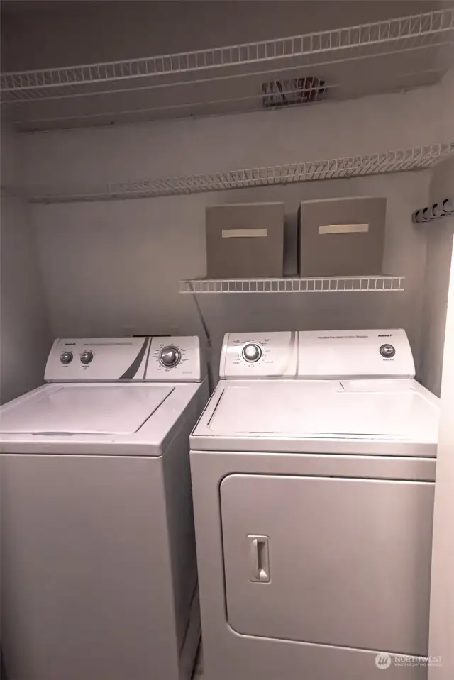 Full washer and dryer included with sale.