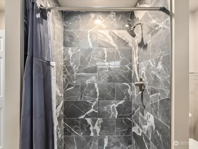 Updated Tile Shower in Primary Bathroom