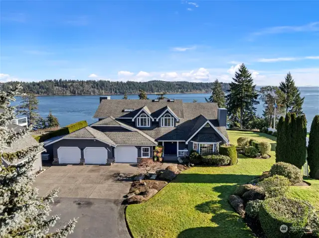 Custom-built view home with attached three car garage