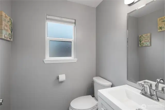 1/2 bath downstairs.