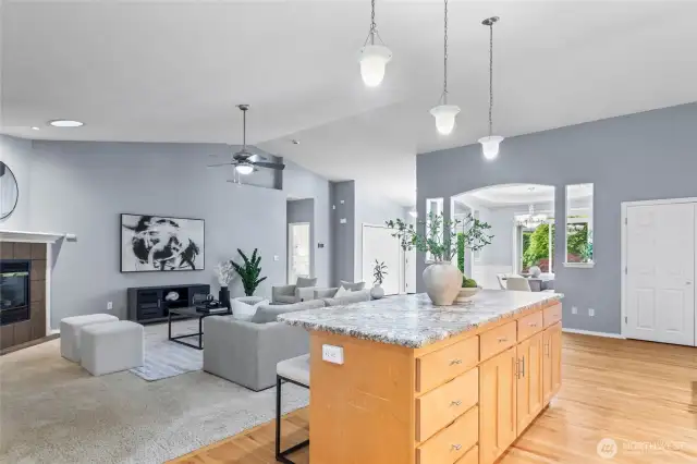 This kitchen island is a storage powerhouse, offering ample drawers and cabinets to keep everything organized and within reach. Whether it's cookware, utensils, or pantry essentials, you'll have plenty of space to store it all while maintaining a clean and clutter-free kitchen!