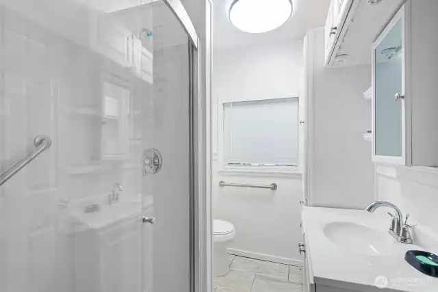 Apartment bathroom.