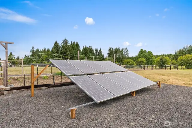 Off grid auxiliary solar panels