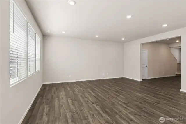 large great room, no carpet in living areas