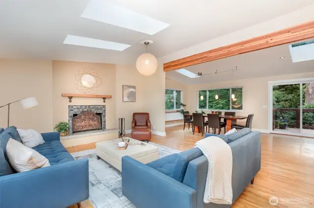 Gleaming hardwood floors throughout the main level.