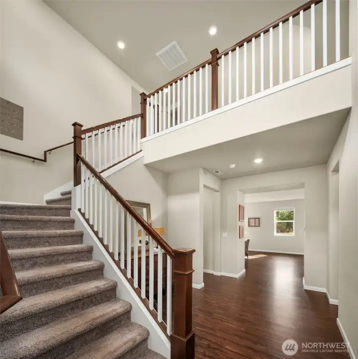 Open staircase.