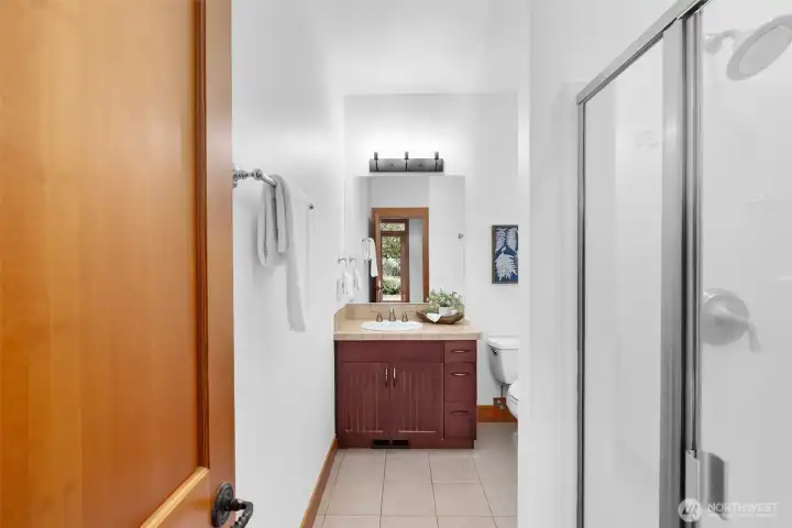 En-Suite three quarter bath with the 2nd primary bedroom