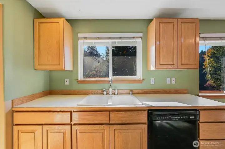 The kitchen with a view.