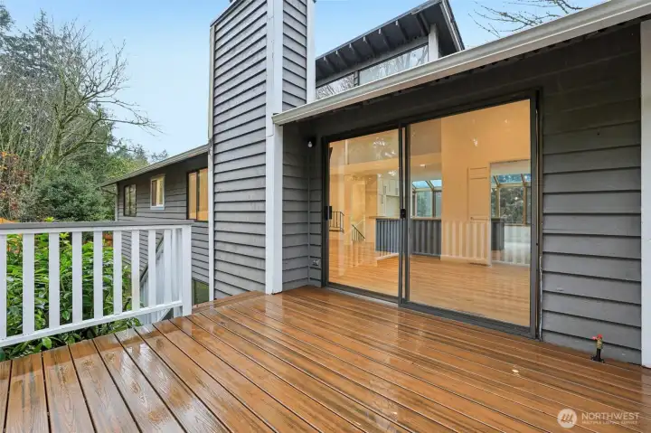 Back deck off entrance to dining room