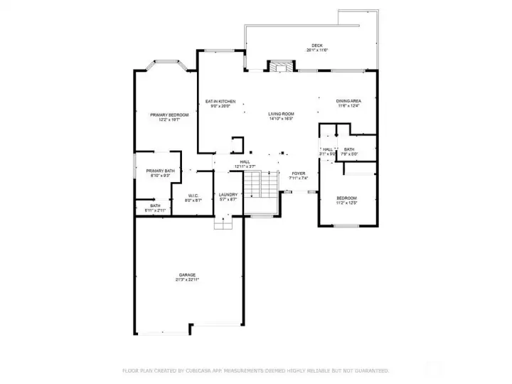 Well designed living spaces with hard to find main floor primary suite