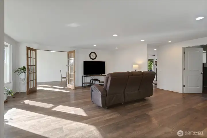Living Room. French Doors to Office