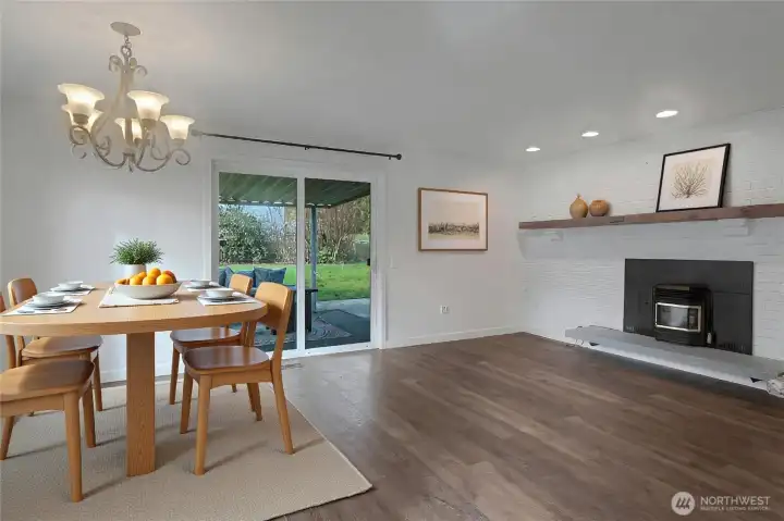 Dining Room w/Pellet Stove