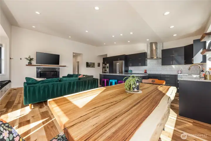 Large open kitchen