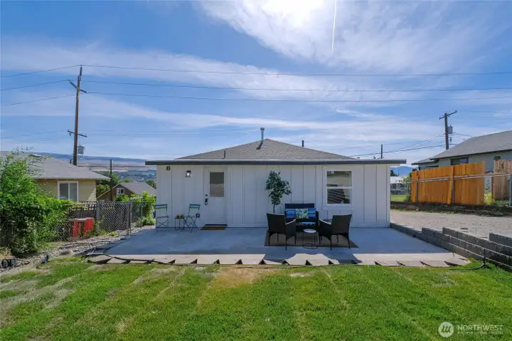 Rear yard with large patio Rear yard with large patio