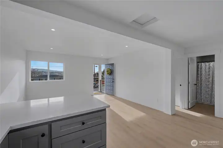 Kitchen looking to front door