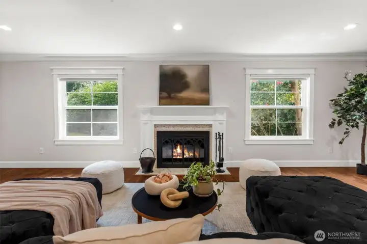 With a fireplace to keep you cozy!