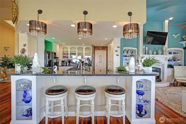 View of kitchen seen from dining area
