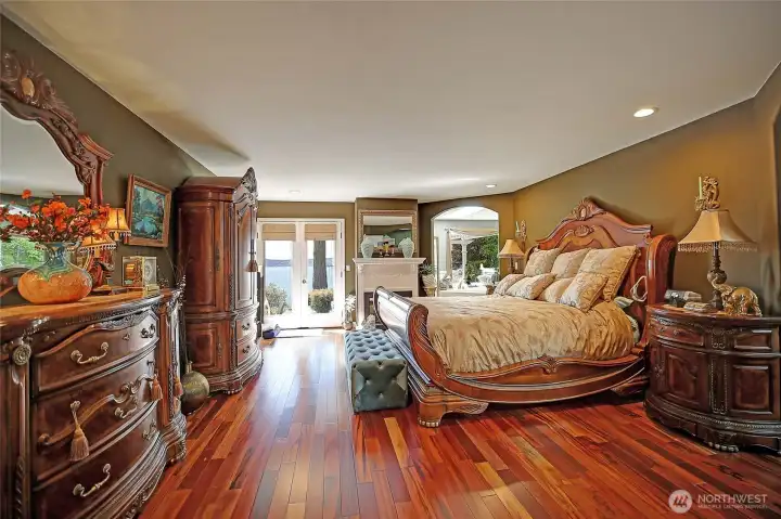 Primary bedroom. Oversized master suite. Furniture purchase negotiable.