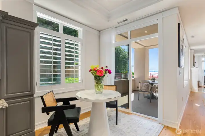 Breakfast nook with view patio Breakfast nook with view patio
