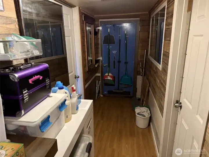 Back hallway leads to laundry space Back hallway leads to laundry space